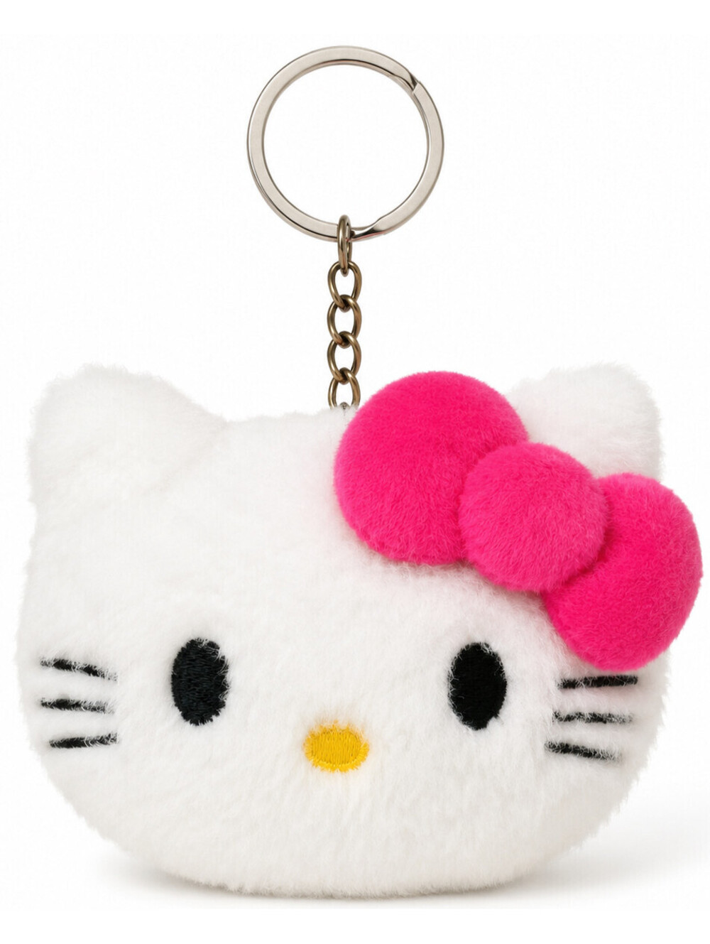 NWT Hello Kitty Plush DIY Bag Charm Keychain Pink Bow Patches Sanrio